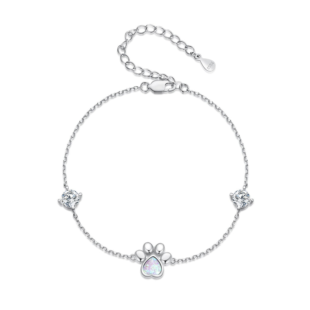 925 Sterling Silver Translucent Opal Bracelets for Women