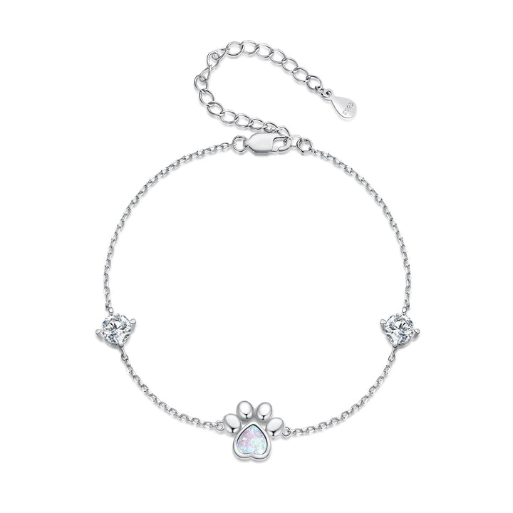 925 Sterling Silver Translucent Opal Bracelets for Women