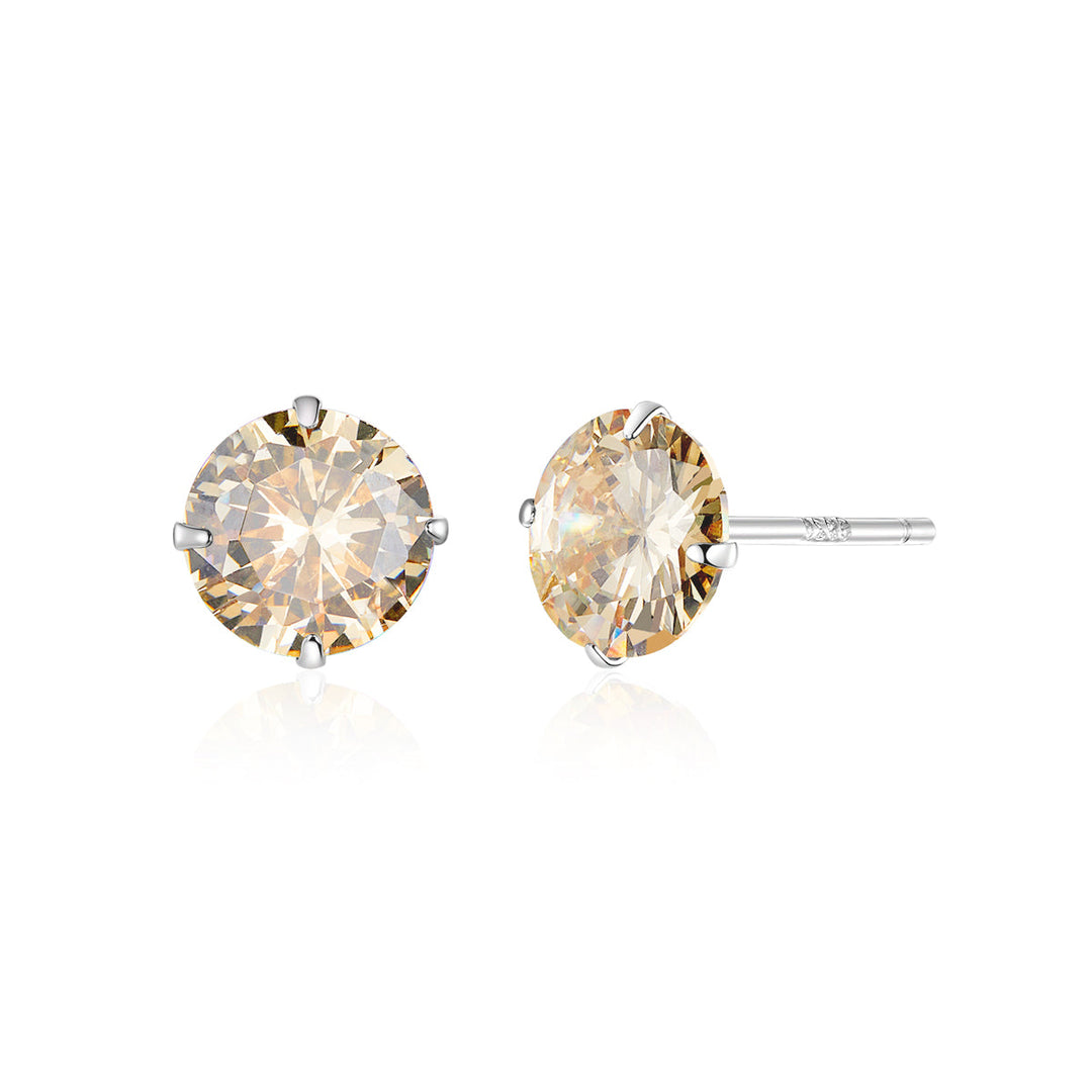 925 Sterling Silver Earrings with Pavé Setting CZ