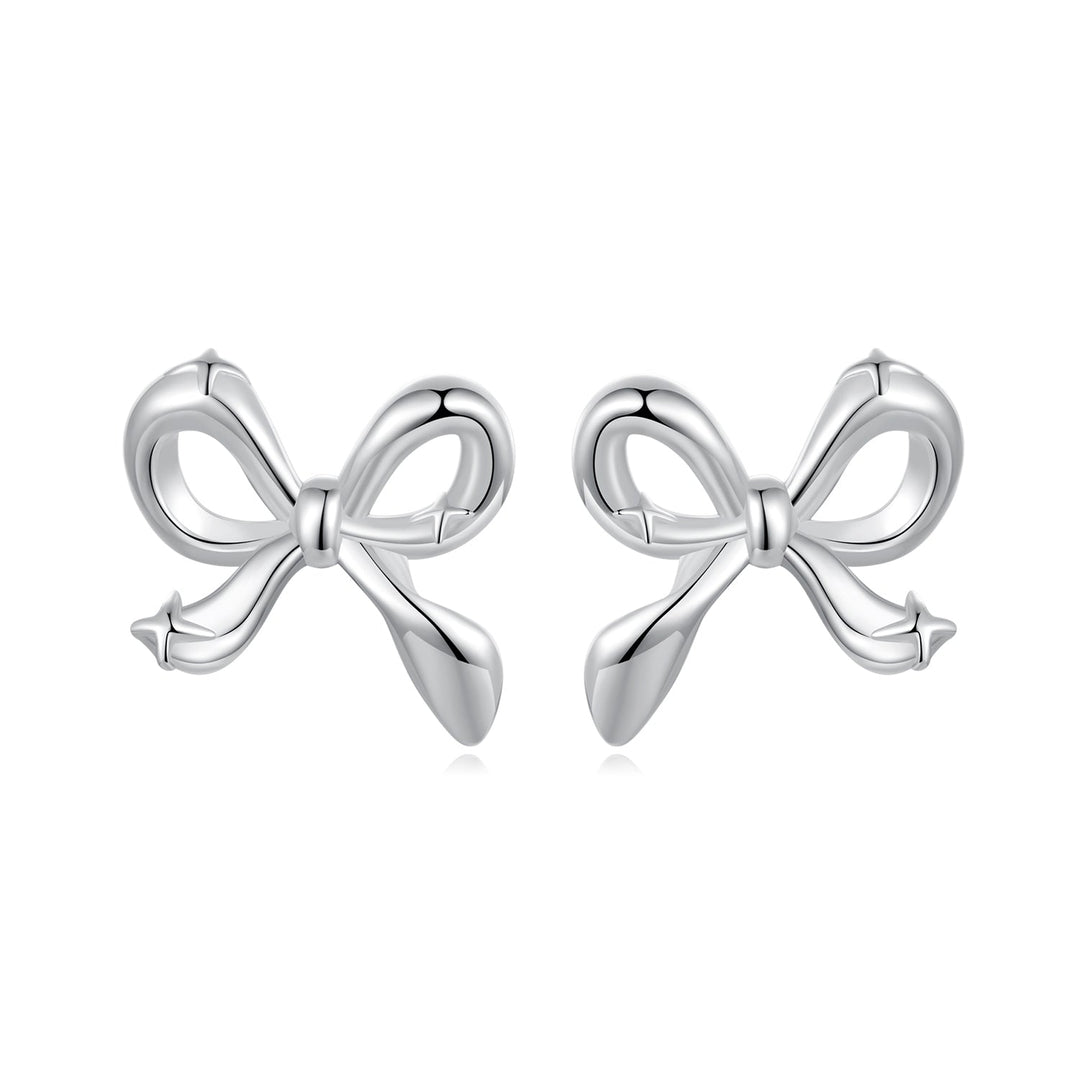 925 Sterling Silver Plated White Gold Earrings