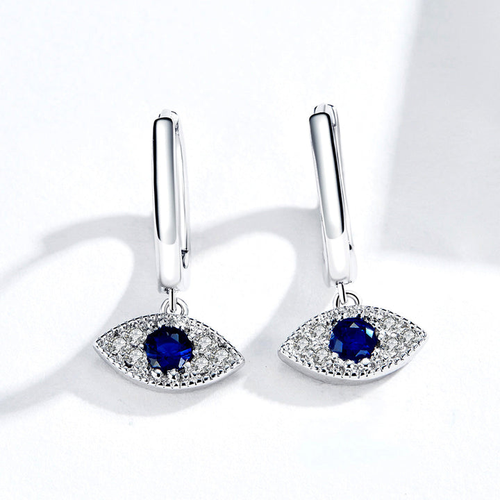 S925 Platinum Plated Pavé Setting CZ Earrings - 1.9*1cm - Women&
