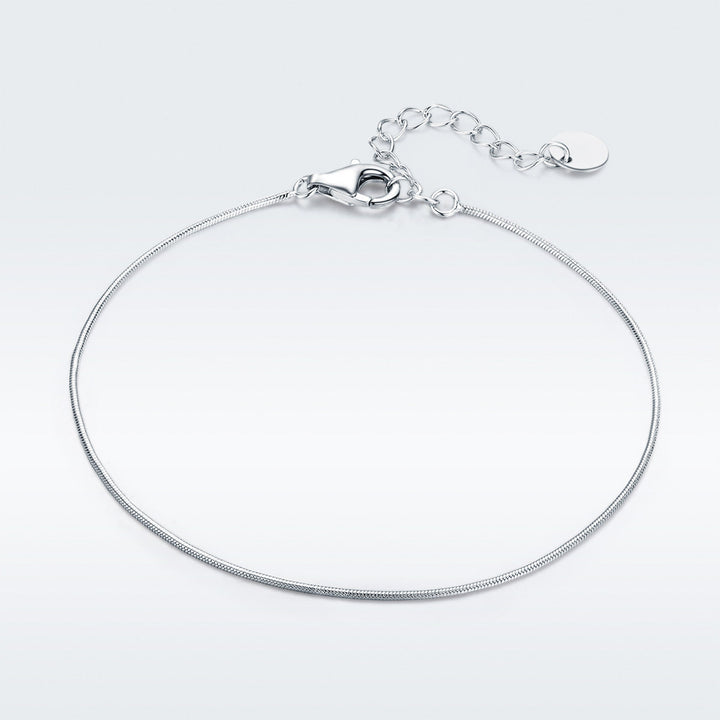 925 Sterling Silver Adjustable Platinum Plated Bracelet for Women