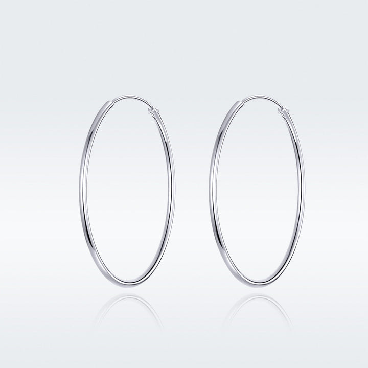 925 Sterling Silver Plated Platinum Earrings 3cm for Women