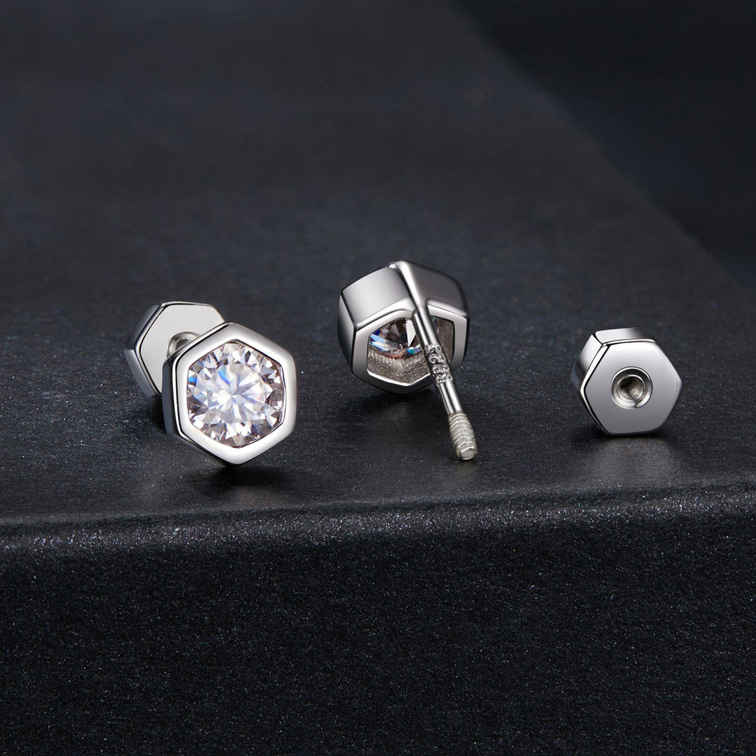 925 Sterling Silver 0.3 Carat Moissanite Earrings for Women