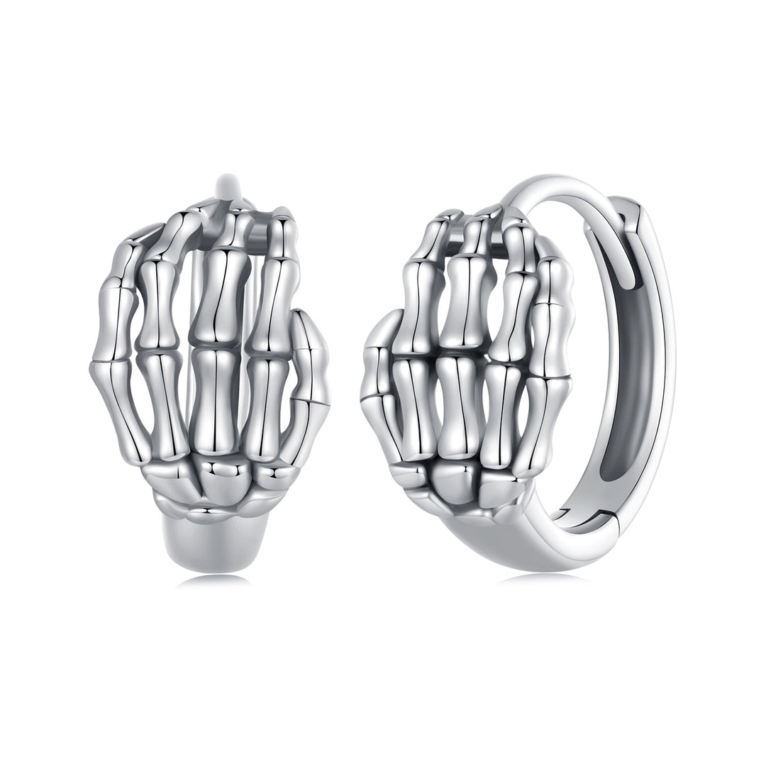 925 Sterling Silver Oxidized Earrings 12x7mm for Women