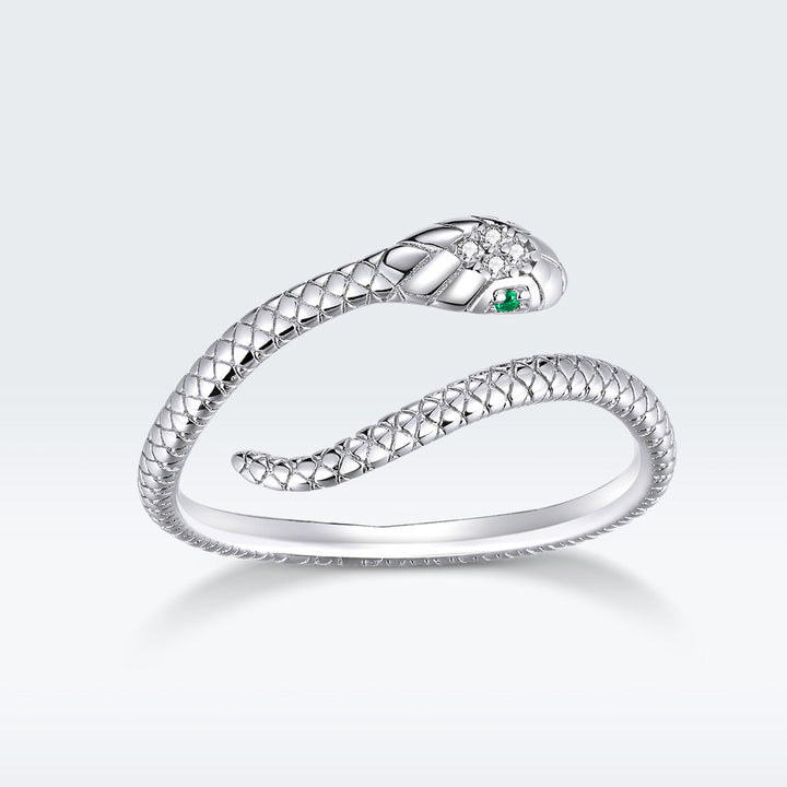 925 Sterling Silver CZ Plated Platinum Ring - Slim and Elegant Style