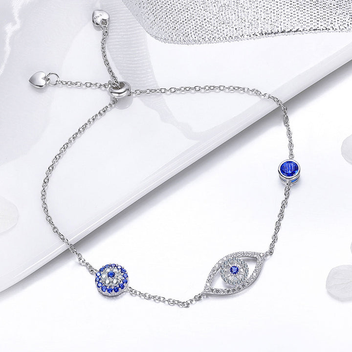 925 Sterling Silver Bracelet 22cm Length 0.9*2.2cm for Women
