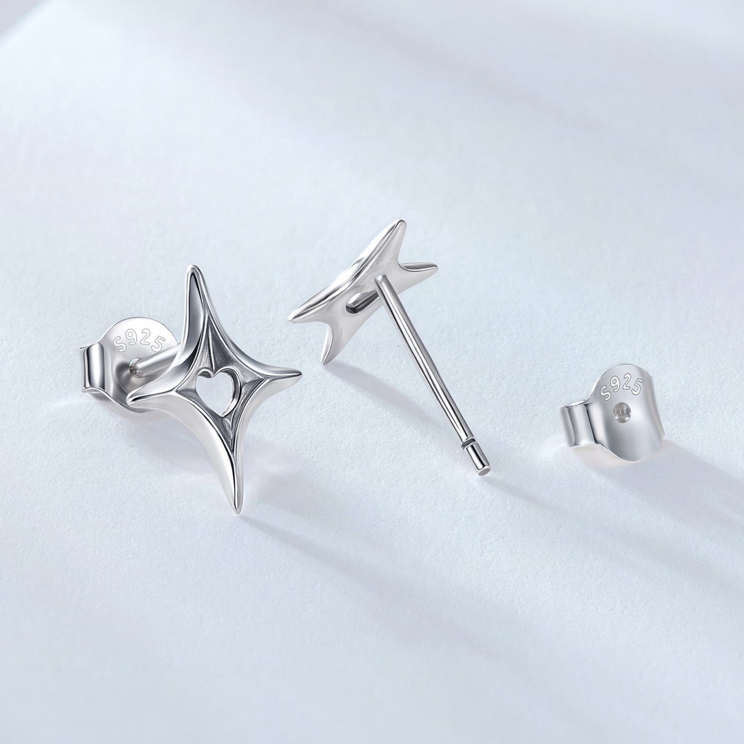 925 Sterling Silver Earrings 1.2x0.9cm