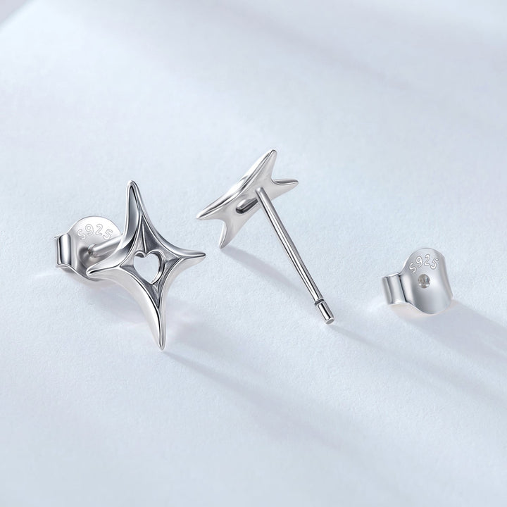 925 Sterling Silver Earrings 1.2x0.9cm