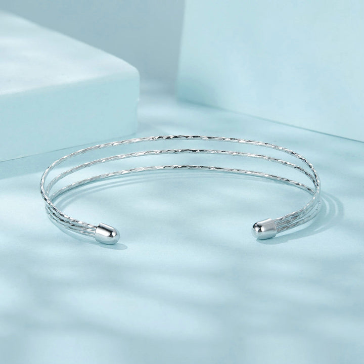 925 Sterling Silver White Gold Plated Bracelet for Women