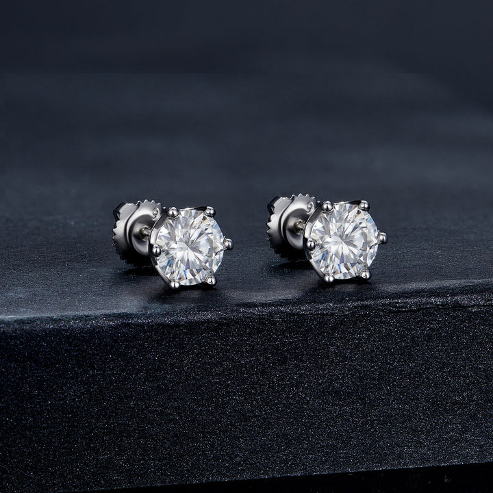 925 Sterling Silver Moissanite Earrings for Women