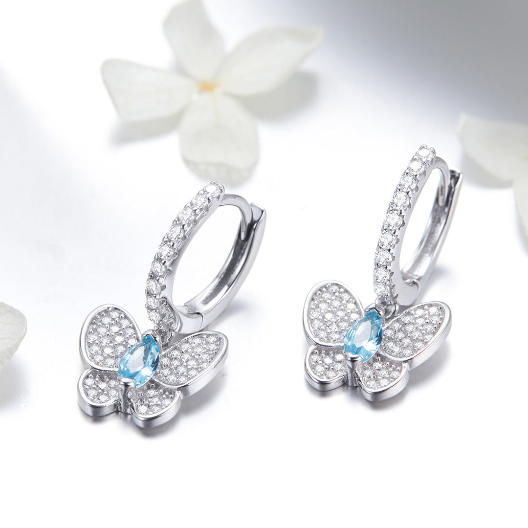 925 Sterling Silver Earrings with Pavé Setting CZ for Women