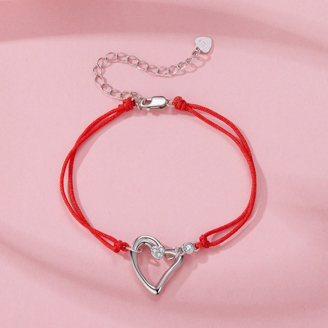925 Sterling Silver White Gold Plated Bracelet with CZ Pavé Setting, 15+6cm Length for Women