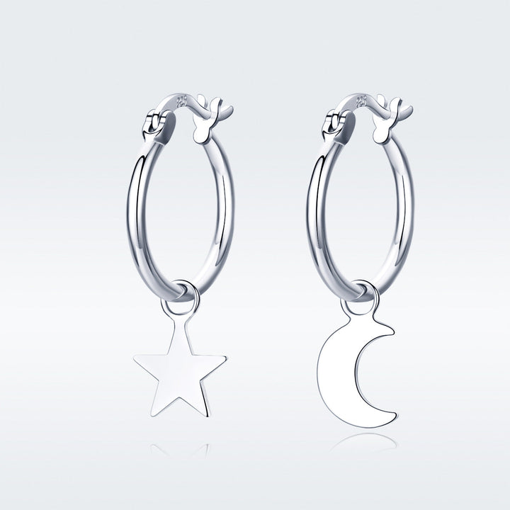 925 Sterling Silver Earrings 2.6x0.7cm for Women