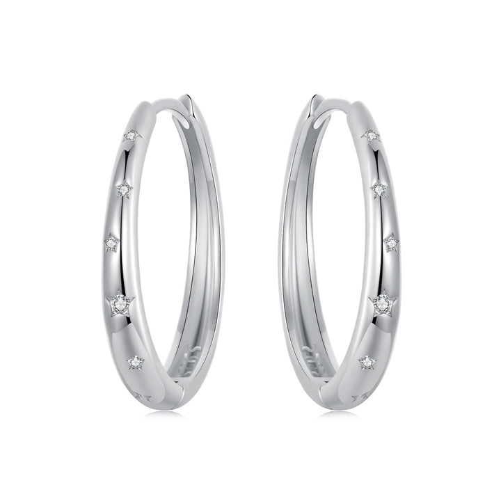 925 Sterling Silver Earrings with Pavé Setting CZ for Women