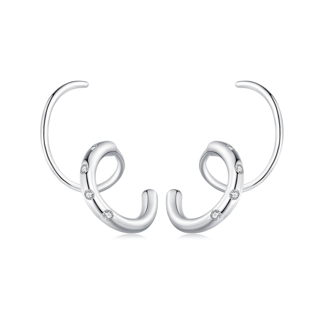 925 Sterling Silver CZ Pavé Earrings for Women