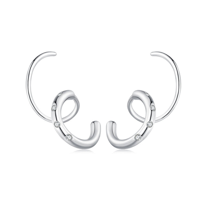 925 Sterling Silver CZ Pavé Earrings for Women