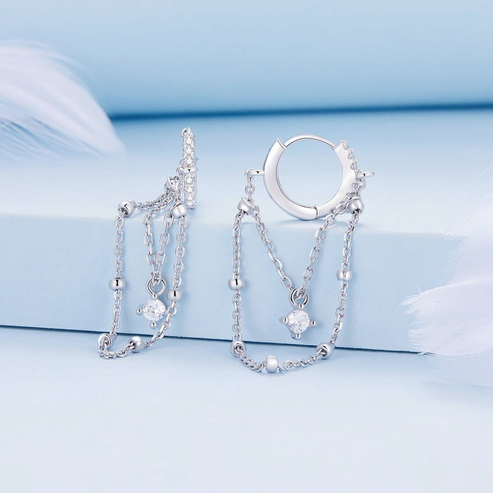 925 Sterling Silver Pavé Setting CZ Earrings for Women