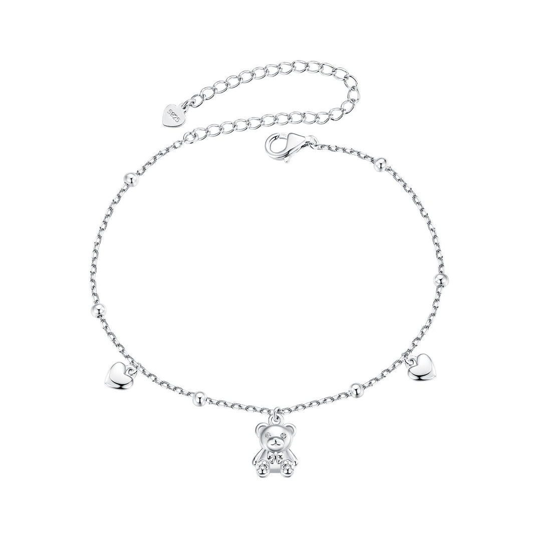 925 Sterling Silver Bracelet with Pavé Setting CZ, 150+60mm Length for Women