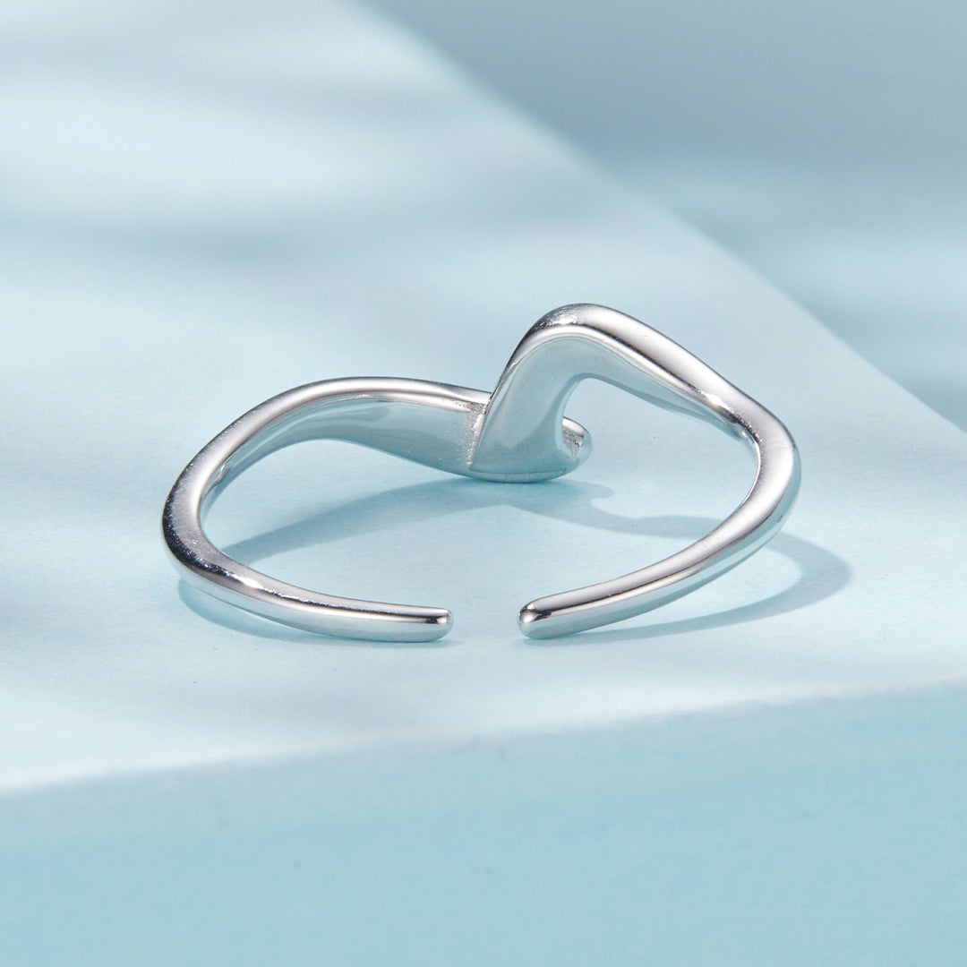 925 Sterling Silver White Gold Plated Ring for Women