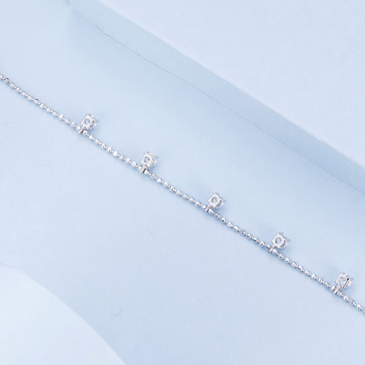 925 Sterling Silver Plated Platinum CZ Bracelet for Women