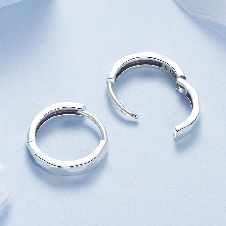925 Sterling Silver Earrings 1.3*0.3cm for Women
