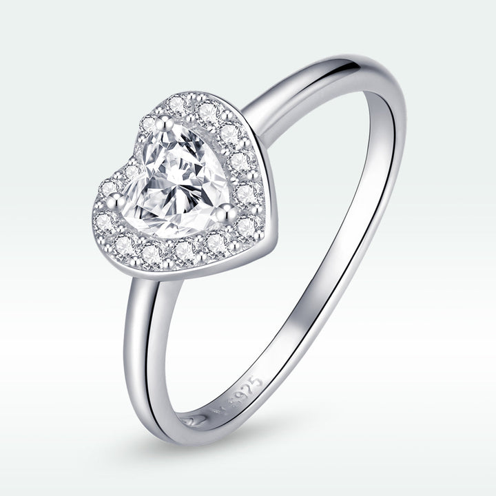 925 Sterling Silver Love CZ Ring Size 6.0 for Women