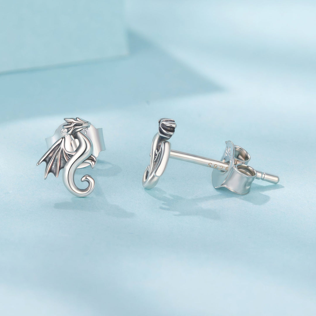 925 Sterling Silver Oxidized Silver 0.7cm Earrings