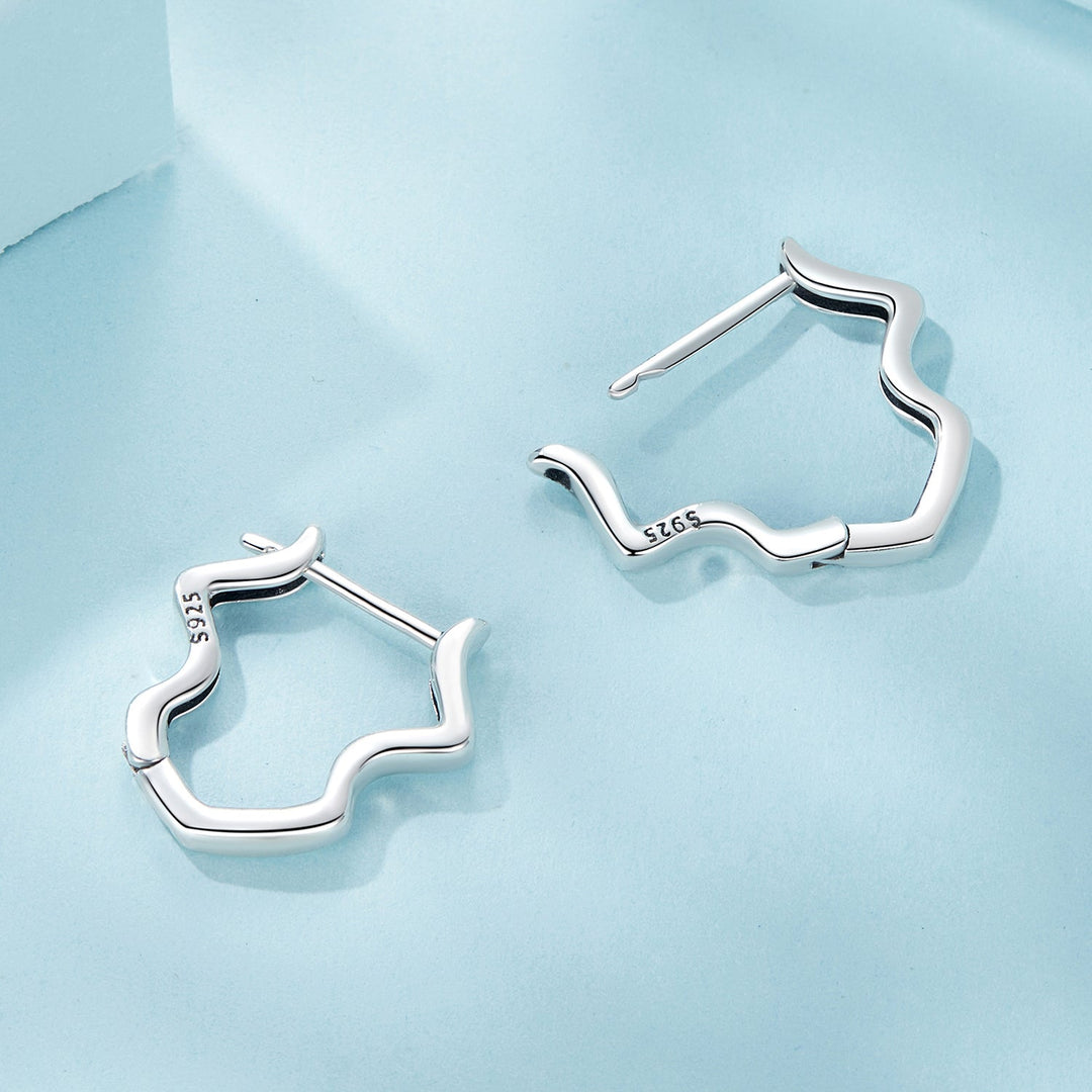 925 Sterling Silver &amp; Oxidized Silver Earrings for Women