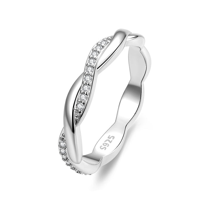 925 Sterling Silver Pavé Setting CZ Ring