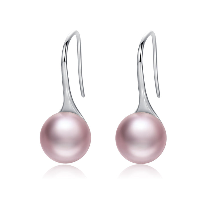925 Sterling Silver Oxidized Pearl Earrings for Women