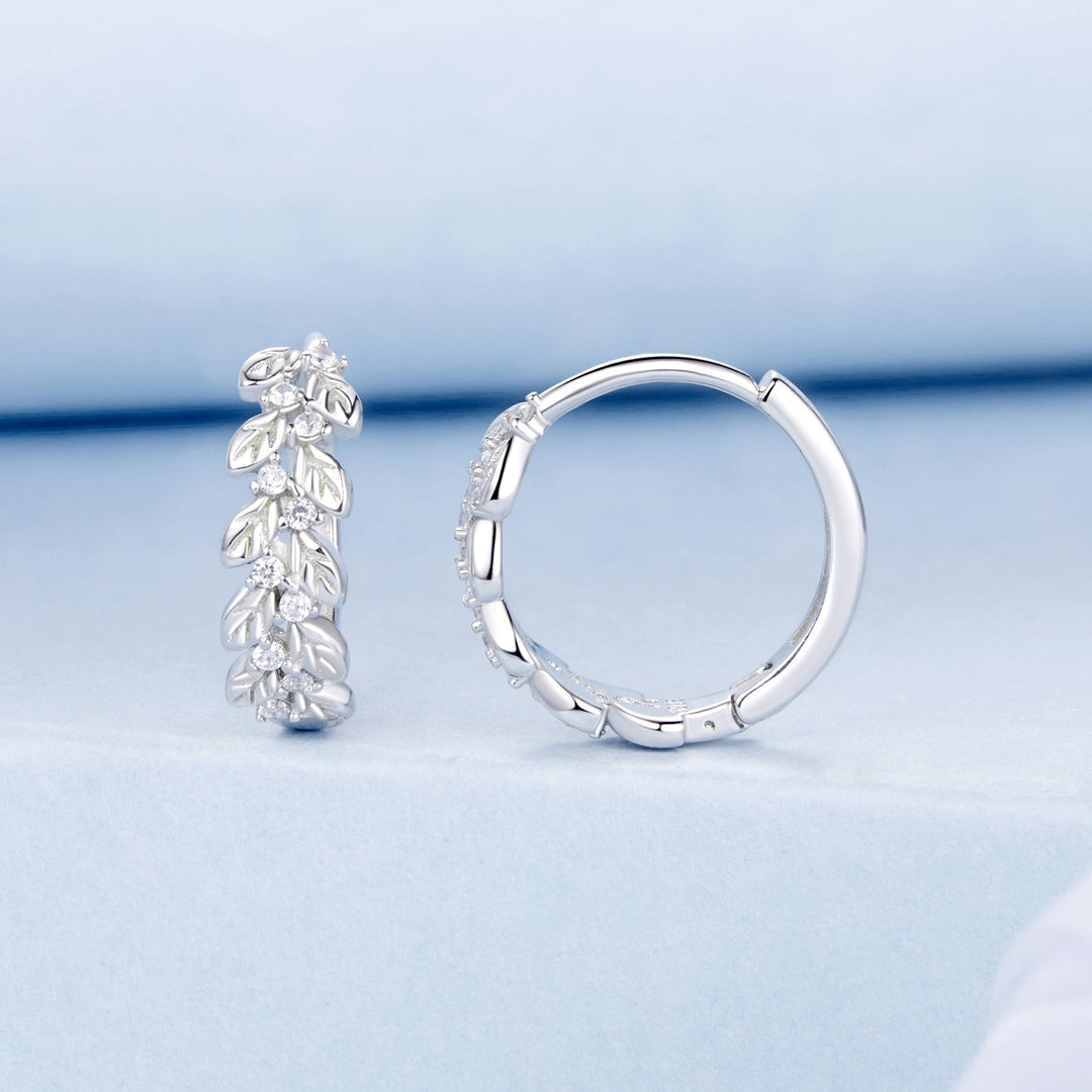 925 Sterling Silver Earrings with Pavé Setting CZ