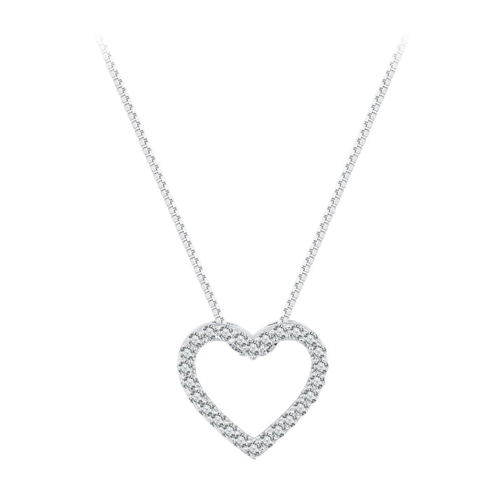 S925 Sterling Silver Necklace with Moissanite, 400mm + 50mm, Platinum Plated, Women