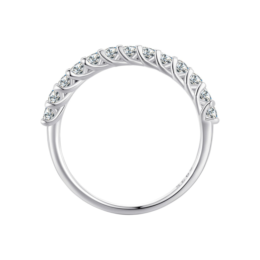 925 Sterling Silver Moissanite 0.03ct Ring Size 6A for Women