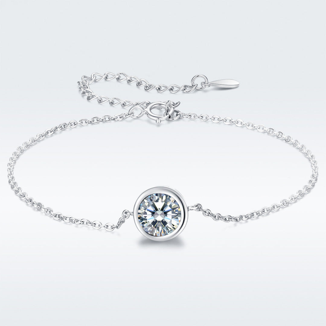925 Sterling Silver &amp; Platinum Plated CZ Bracelet for Women