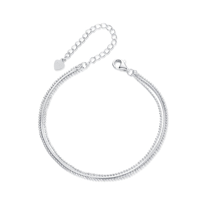 925 Sterling Silver &amp; White Gold Plated Bracelet