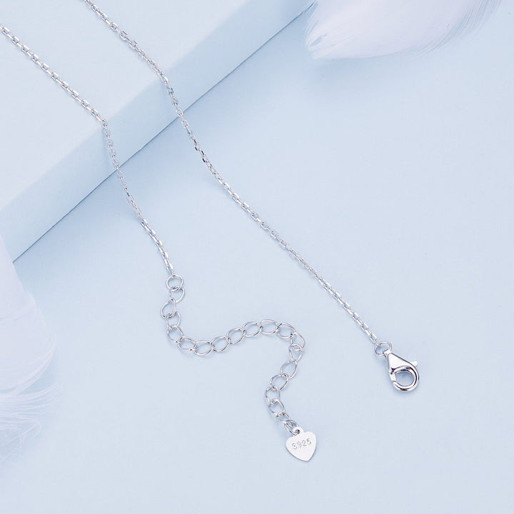 925 Sterling Silver Butterfly Necklace with Pavé Setting CZ, 40cm Length for Women
