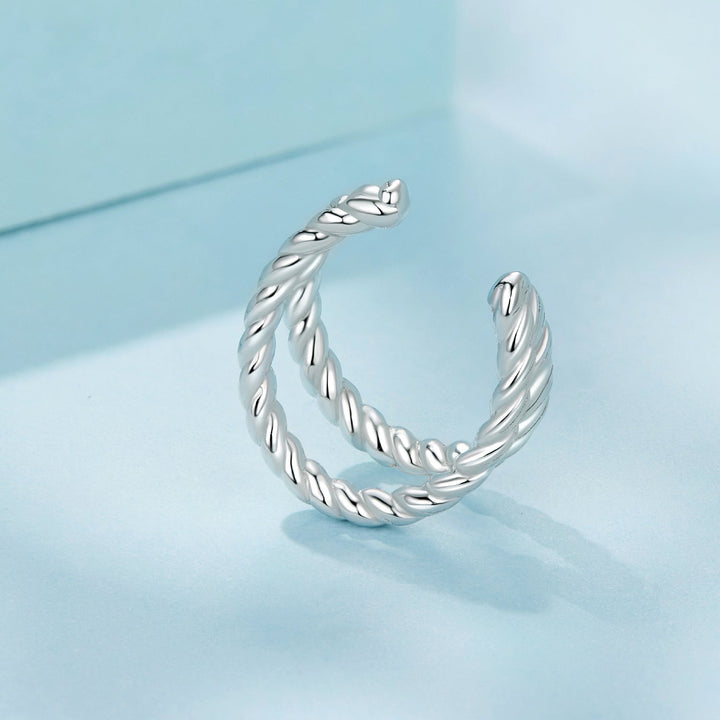925 Sterling Silver White Gold Plated Hoop Earrings 0.7x1.3cm for Women