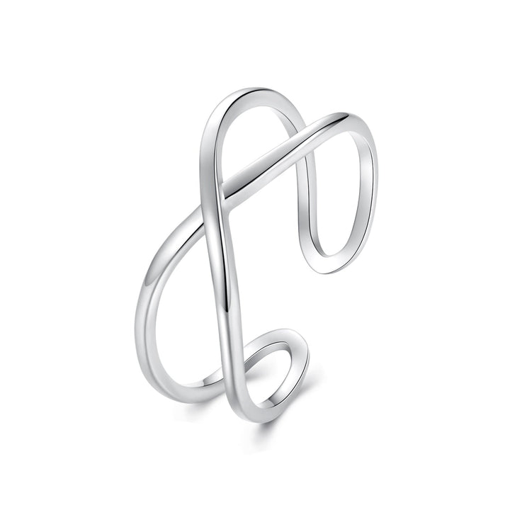 925 Sterling Silver Oxidized 0.7cm Ring for Women