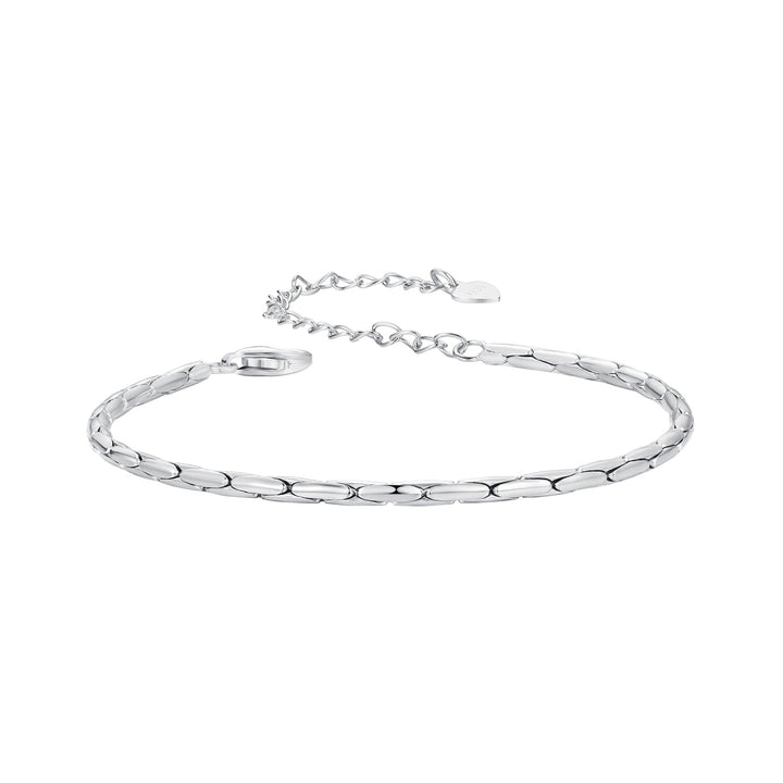 925 Sterling Silver + White Gold Plated Bracelet