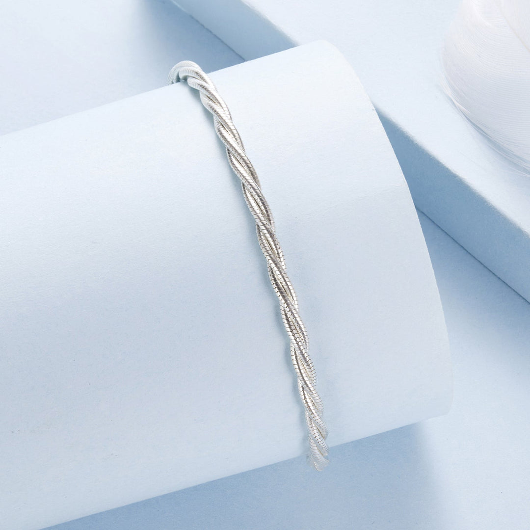 925 Sterling Silver Bracelet 17cm with Oxidized Finish