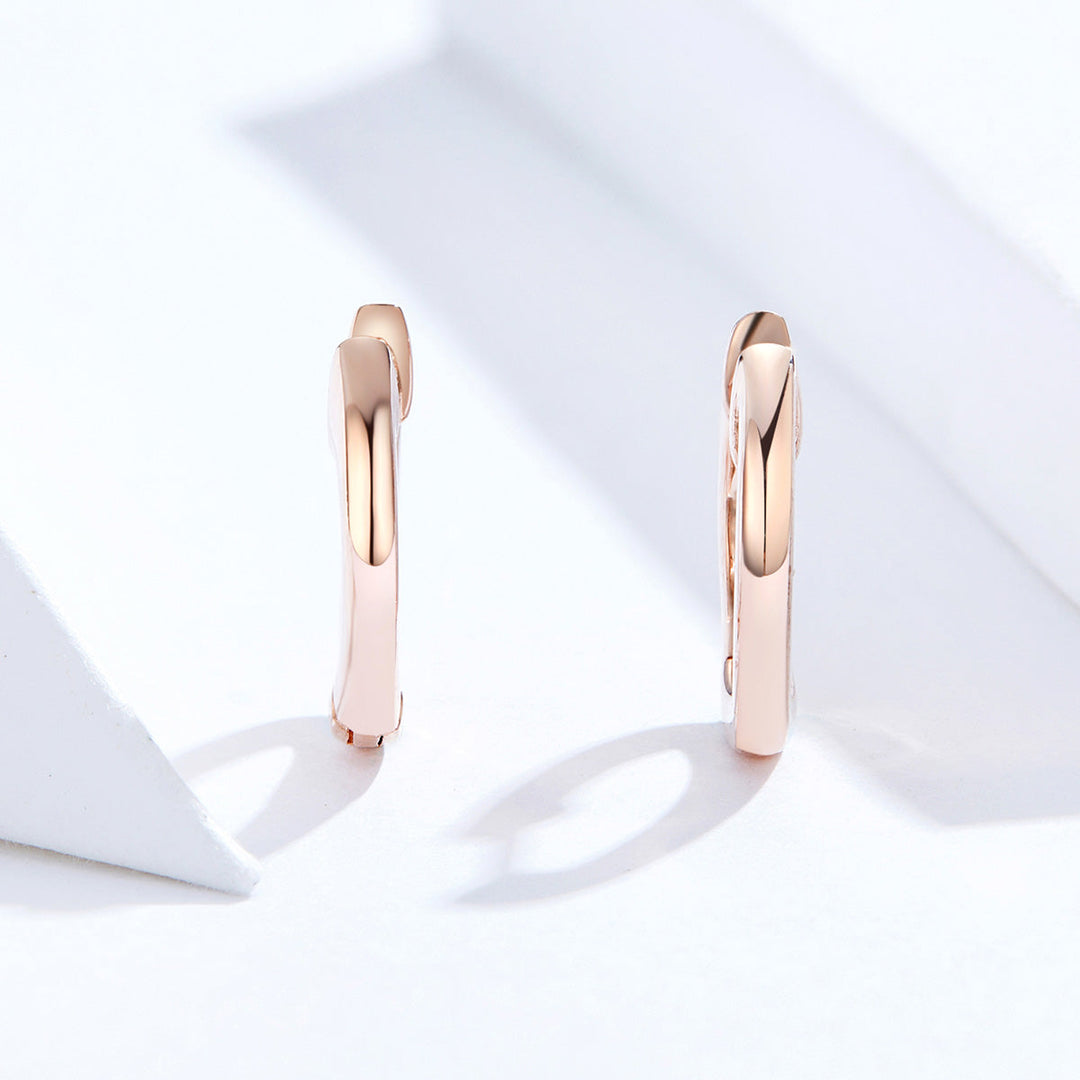 925 Sterling Silver Plated Black Gold Earrings for Women