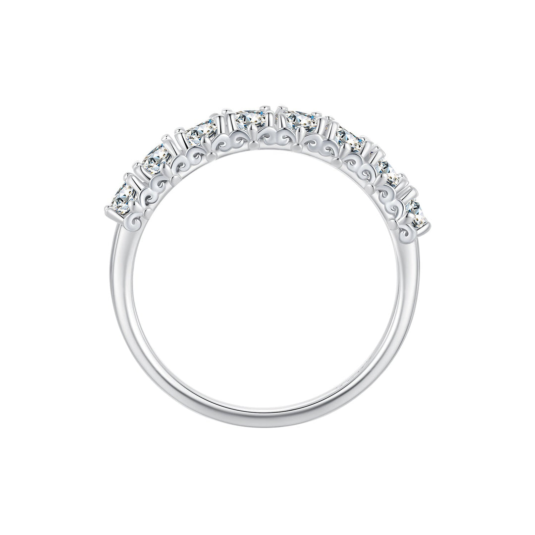 925 Sterling Silver Plated Moissanite Ring Size 5 for Women