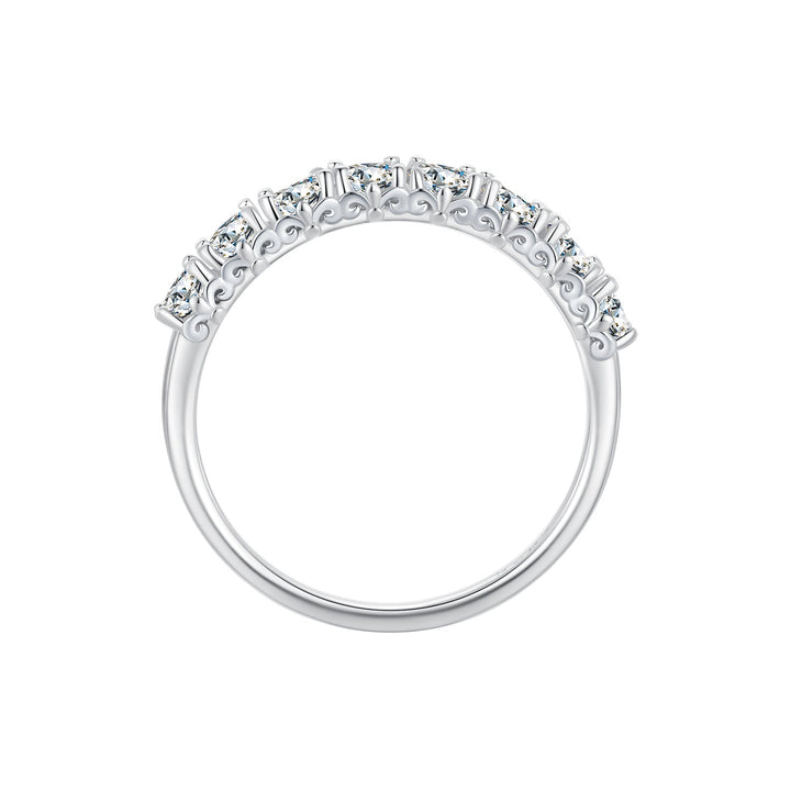 925 Sterling Silver Plated Moissanite Ring Size 5 for Women