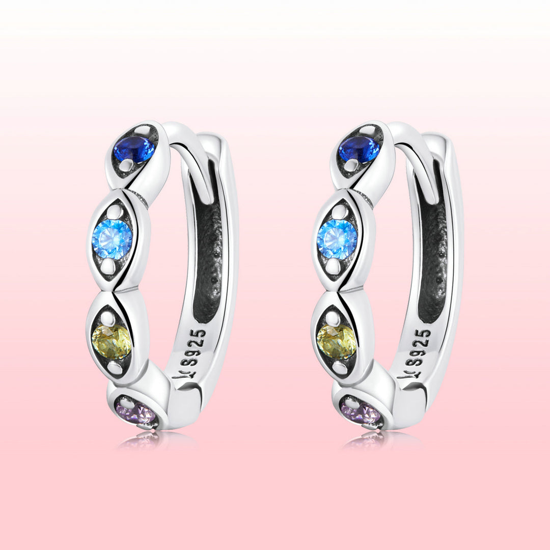 925 Sterling Silver Pavé Setting Earrings with CZ Stone