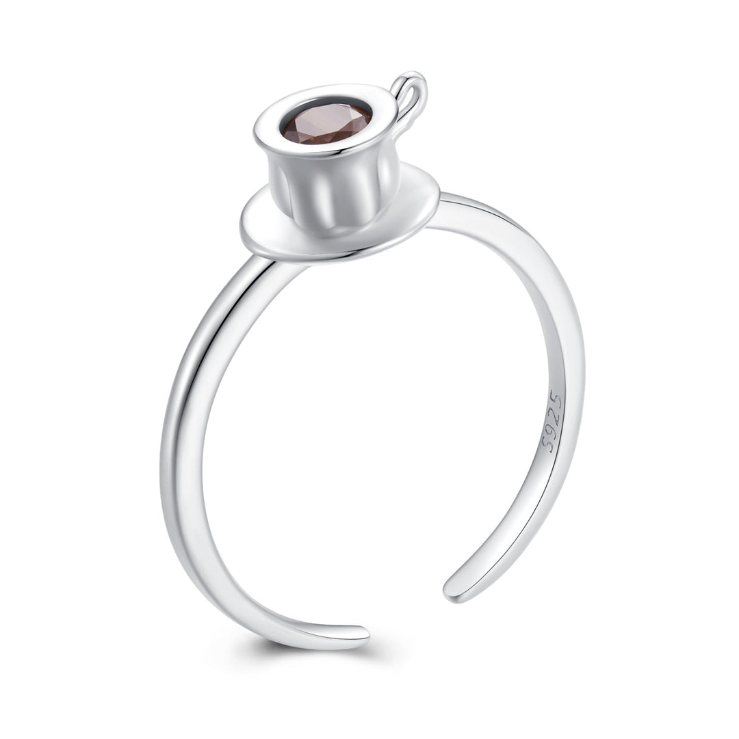 925 Sterling Silver Ring with Pavé Setting CZ