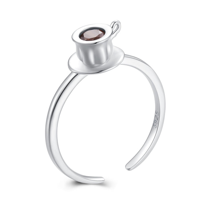 925 Sterling Silver Ring with Pavé Setting CZ