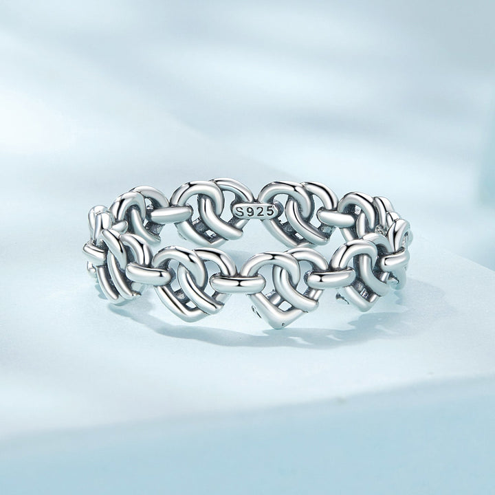 925 Sterling Silver Oxidized Ring - Size 6 for Women