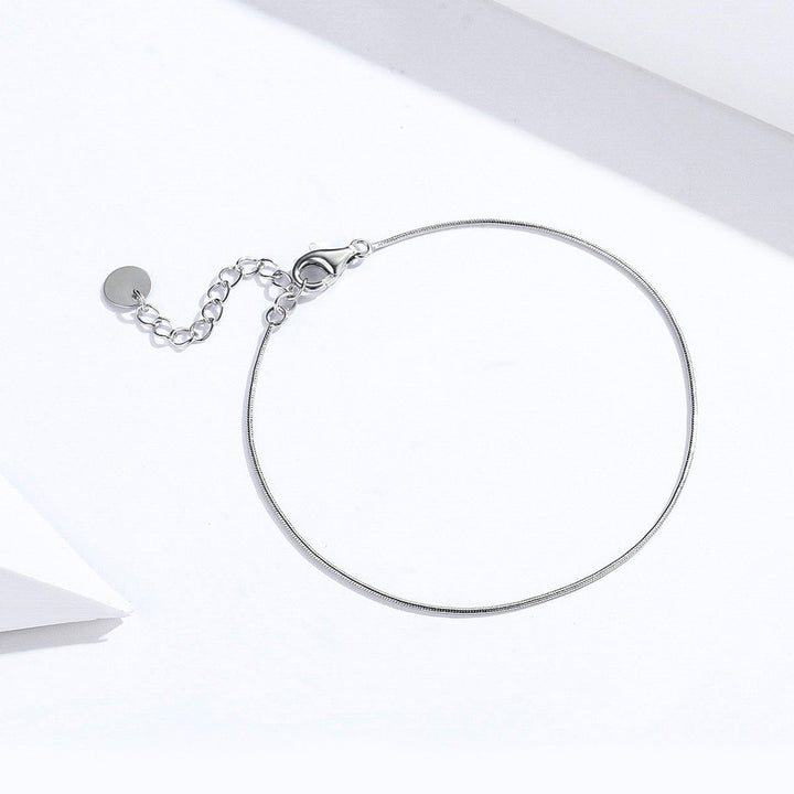 925 Sterling Silver Adjustable Platinum Plated Bracelet for Women