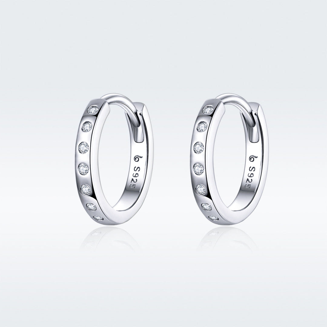 925 Sterling Silver Earrings with Pavé Setting CZ for Women